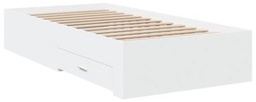 Estrutura cama c/ gavetas 75x190 cm derivados de madeira branco