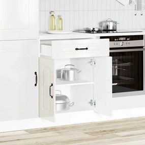 vidaXL Armário de cozinha baixo Kalmar branco alto brilho