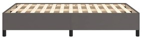 Estrutura de cama sem colchão 120x190cm couro do falso cinzento