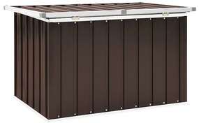 Caixa de arrumação para jardim 109x67x65 cm castanho