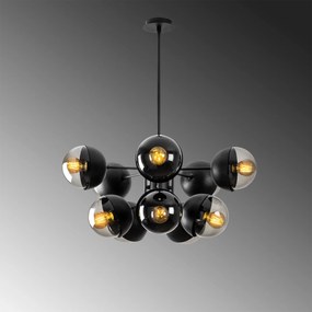 Candeeiro de Teto Karsor – Preto – 68 x 68 cm