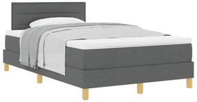 Cama Box com Colchão Cinza Escuro 120x200 cm Tecido