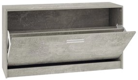 Sapateira 80x24x45 cm derivados de madeira cinzento cimento