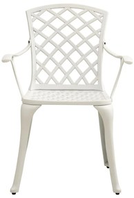 3 pcs conjunto bistrô alumínio fundido branco