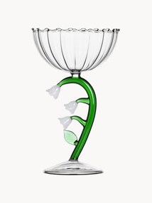 Taça de champanhe em borosilicato artesanal Botanica
