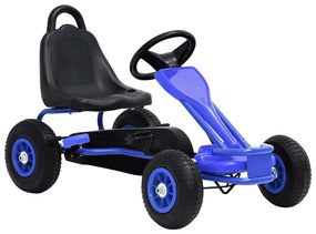 Kart a pedais com pneus pneumáticos azul