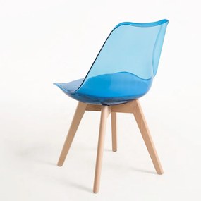 Pack 4 Cadeiras Synk Transparentes - Azul