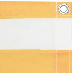 Tela de varanda 75x600 cm tecido Oxford branco e amarelo