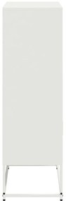 Aparador alto 68,5x38,5x123,5 cm aço branco