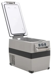 Mala térmica com pega e adaptador 55 L PP e PE preto/cinzento