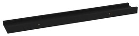 Prateleiras de parede 4 pcs 60x9x3 cm preto