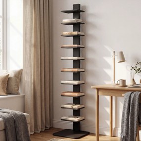 Estante Vertical em Coluna Alta com 11 Prateleiras Estante Pomada de Lodo Espaço Prateleira Industrial para Sala de Estar Quarto Escritório 34,5x41,5x