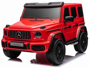 Carro elétrico para crianças Mercedes-Benz G63 AMG 4x4² 2 lugares 12V, Leitor MP3 com entrada USB/AUX, Rodas Borracha com suspensão, Bancos em pele, C