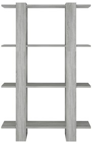Estante/divisória 80x30x123,5 cm cor sonoma cinza