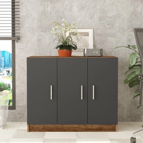 Armário Multiusos VO5 – Nogueira/Antracite – 89,1x73,8x38,1 cm