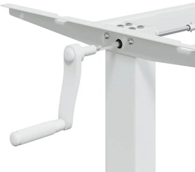 Estrutura de secretária de pé (94-135)x60x(70-114)cm aço branco