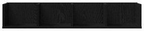 Estante de CD vidaXL Carvalho Preto 100x18x18 cm Madeira de Engenharia