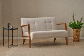 Sofá de 2 Lugares Kemer – Creme – 114 cm x 80 cm x 85 cm