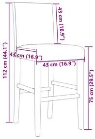 Cadeiras de bar 2 pcs seringueira maciça e couro artificial