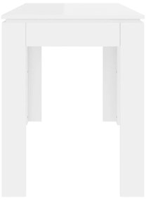 Mesa de Jantar Luna de 120cm - Branco Brilhante - Design Minimalista