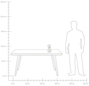 Candeeiro de mesa com efeito de mármore branco 21 cm KIWI Beliani