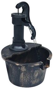 Fonte de água para jardim aspeto barrica com bomba