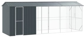Gaiola para Aves com Extensão Antracite 210x640x247 cm de Aço
