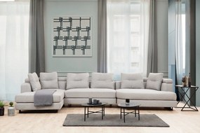 Sofá de Canto Padova Corner – Cinzento Claro – 140 cm x 385 cm x 200 c