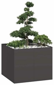 Vaso floreira 100x100x80 cm aço preto
