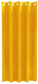 Cortinas Blackout vidaXL com Ilhós 2 pcs Amarelo Mostarda Veludo