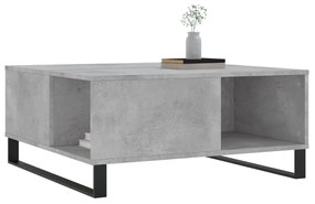 Mesa de centro 80x80x36,5 cm derivados madeira cinzento cimento
