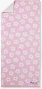 Toalha de praia/de banho personalizável, com algodão reciclado malva