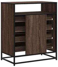 Cómoda com 1 Prateleira Aberta e 4 Gavetas - 70x41x83,5 cm - Madeira C