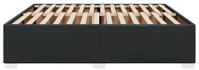Estrutura de cama 200x200 cm couro artificial preto
