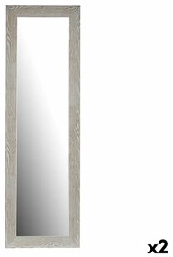 Espelho de Parede Branco Madeira Vidro 45,5 X 135,5 X 2 cm (2 Unidades)