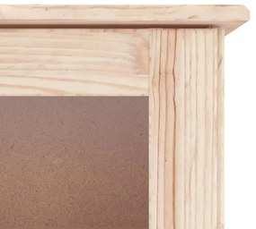 Expositor c/ portas de vidro ALTA 77x35x186,5 cm pinho maciço