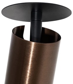 Conjunto de 6 focos embutidos modernos bronze escuro GU10 50mm - Chels Moderno