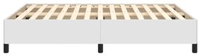 Estrutura de cama 140x200 cm couro artificial branco