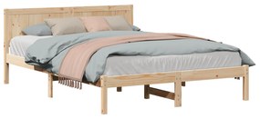 Estrutura de Cama de Madeira de Pinho 140x200 Natural
