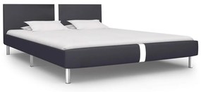 Estrutura de cama 120x200 cm couro artificial preto