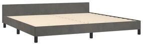 Estrutura de cama sem colchão 200x200 cm veludo cinzento-escuro