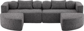 Sofá-cama modular com função cama, Preto | AOSOM Portugal