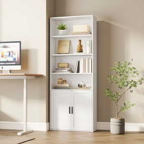 Estante sala com 6 prateleiras 24 x 60 x 175 cm Coleção CUSTOS branca
