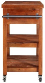 Carrinho de cozinha 100x48x89 cm madeira de acácia maciça