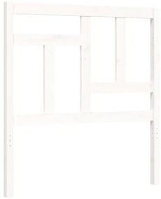 Cama sem colchão 90x200 cm madeira de pinho maciça branco