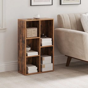 Estante para livros, com 5 compartimentos 24 x 50 x 80 cm castanho