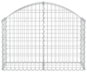 Cesto gabião arqueado 100x30x60/80 cm ferro galvanizado