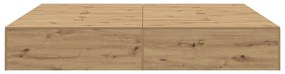 Cama com Arrumação vidaXL em Carvalho Artisan 200x200 cm