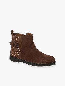 Agora -25% | Botas em pele estampada às estrelas, para menina camelo