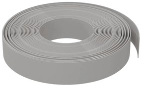 Bordas de jardim 5 pcs 10 m 10 cm polietileno cinzento